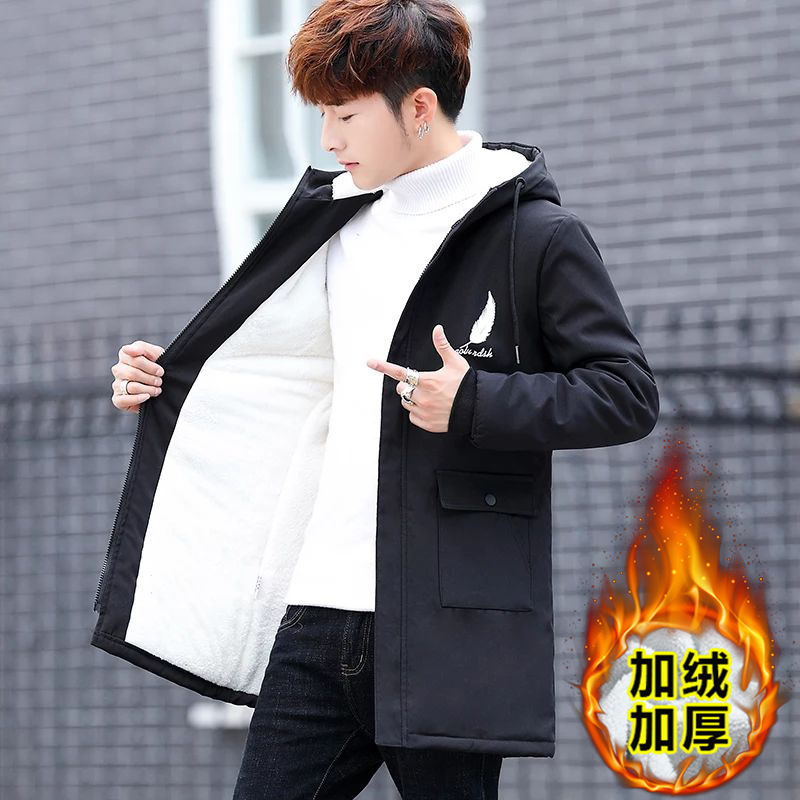 2020 winter cotton-padded jacket for men, thickened with fleece, student cotton-padded clothes, slimming men, stylish and versatile, medium-length cotton-padded jacket Application Scenario