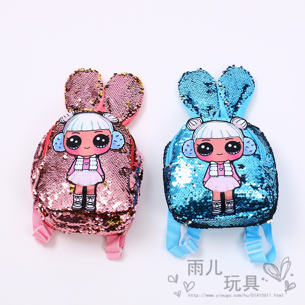 A fashionable backpack for girls, a cute sequined spring outing bag for princesses, and a fashionable backpack for children when going out for leisure travel Specification image