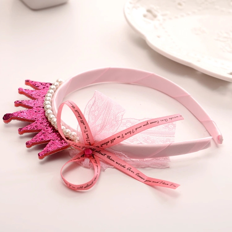 Wholesale of 2022 Creative Children's Korean Girls' three-dimensional Crown Hair Bands, Customized princess hair clips and pearl hair accessories Application Scenario
