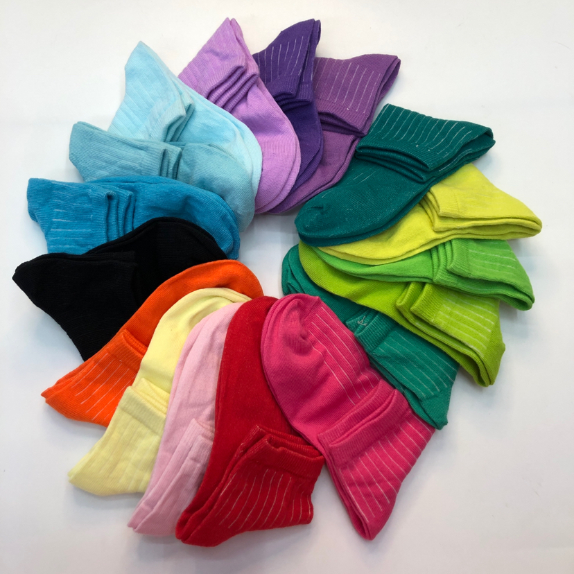 Retro military socks in fluorescent green and orange, the same style as those by Yu Wenle, five-point couple socks, workwear style men's socks and women's socks details Picture