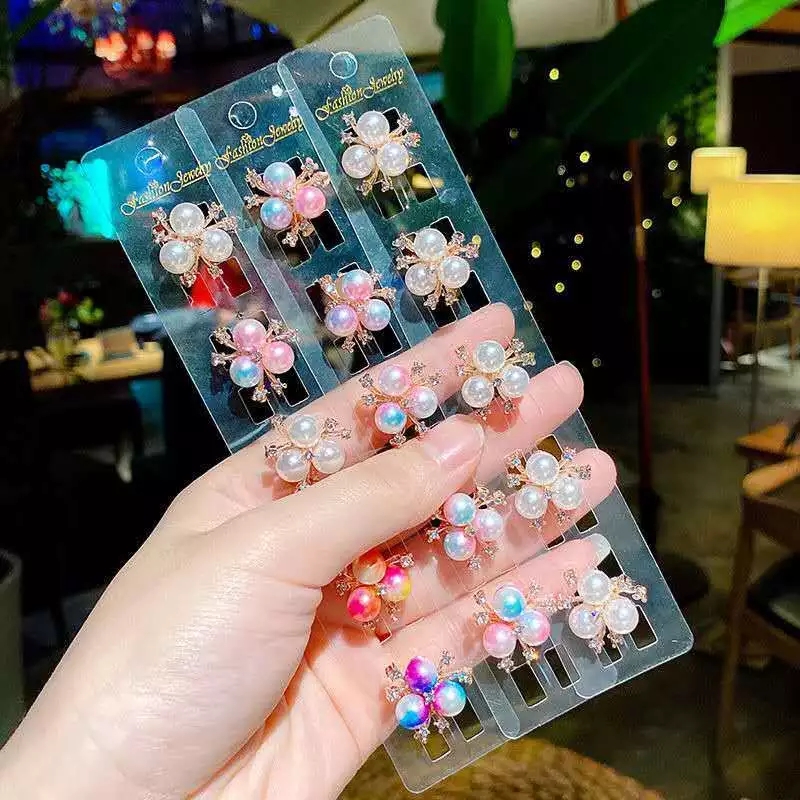 2022 New Pearl hair clips, Bean buckle hair clips, Korean children's hair clips, girls, babies, princess hair accessories, girls details Picture