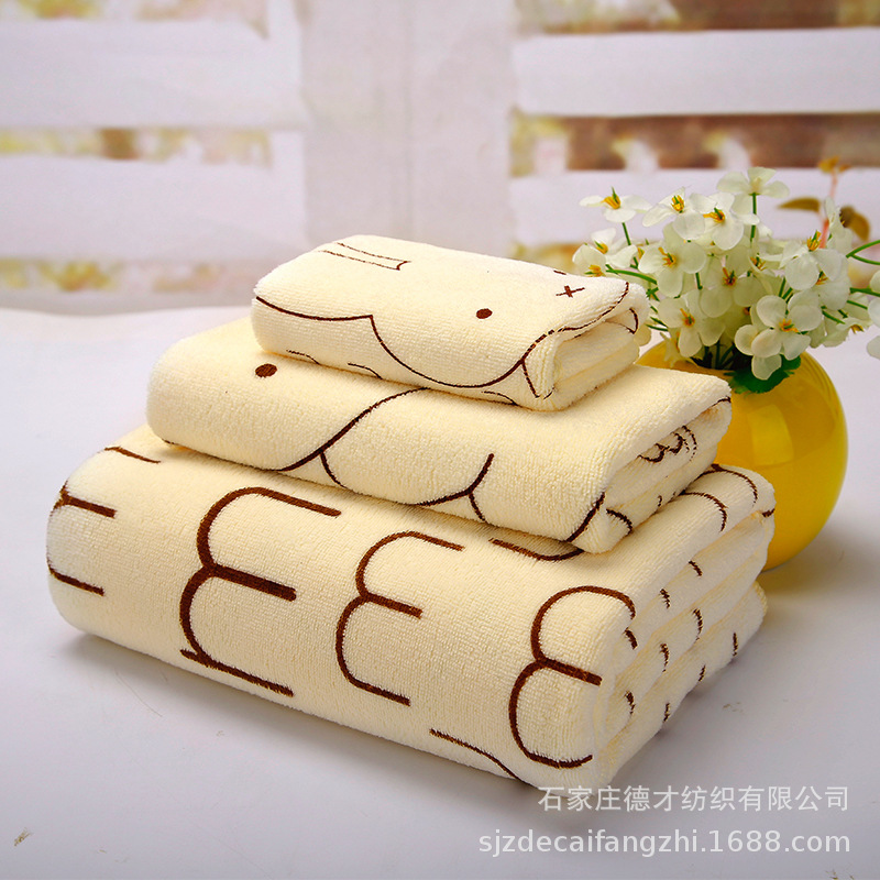 مناديل الحمام المطبوعة على الأقمشة المصنوع من الألياف المصنوع Item Picture