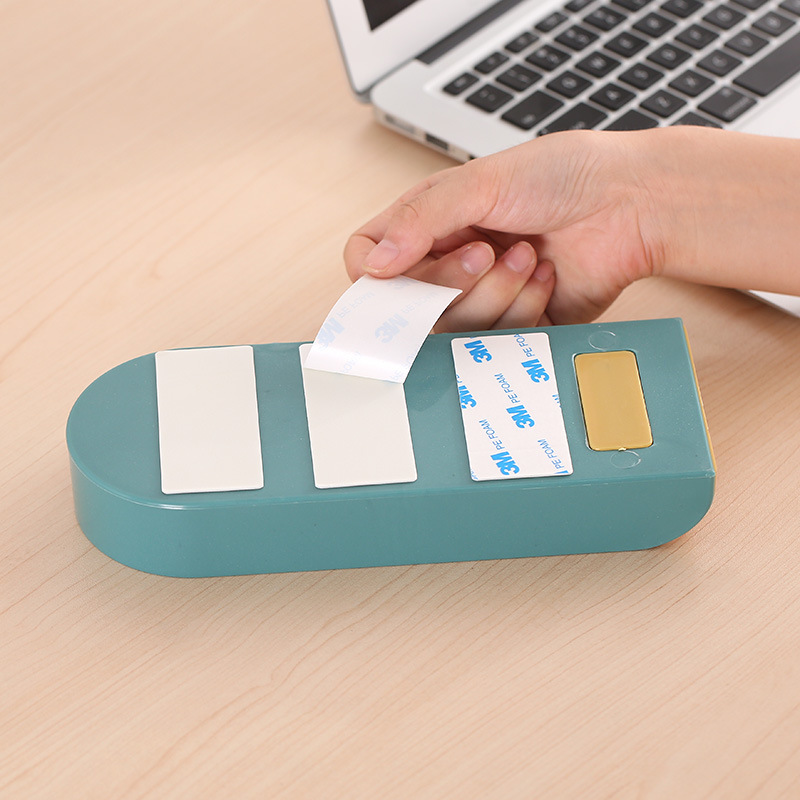 Cartoon smiling face drawer-style storage box, no need to punch holes, hidden stationery and pen cases under the table, household small item storage rack Application Scenario