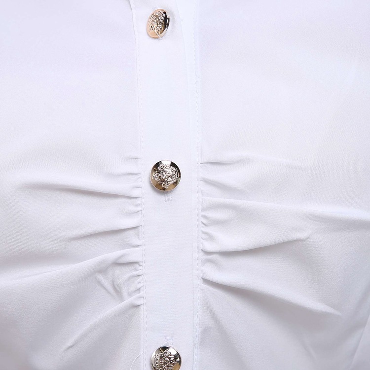 New spring and autumn formal women's base shirt, white shirt, Korean-style professional long-sleeved chiffon shirt, women's work clothes Application Scenario