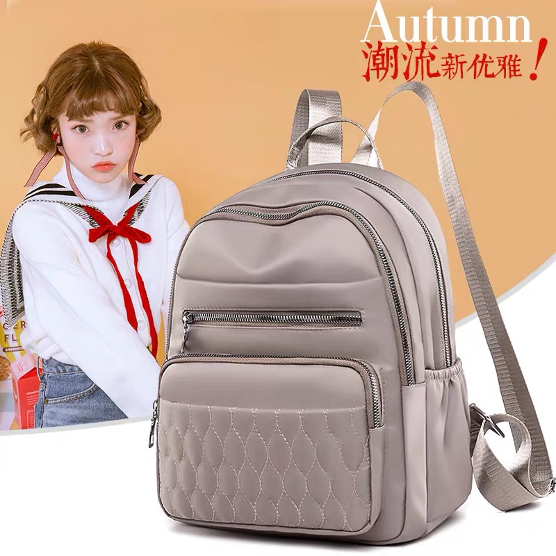 2020 new Oxford cloth backpack women embroider thread fashion leisure travel backpack simple everything women student bag
