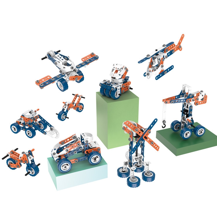 Cross-border early education children's building block toys creative assembly plastic nut desktop DIY assembly model pf full figure
