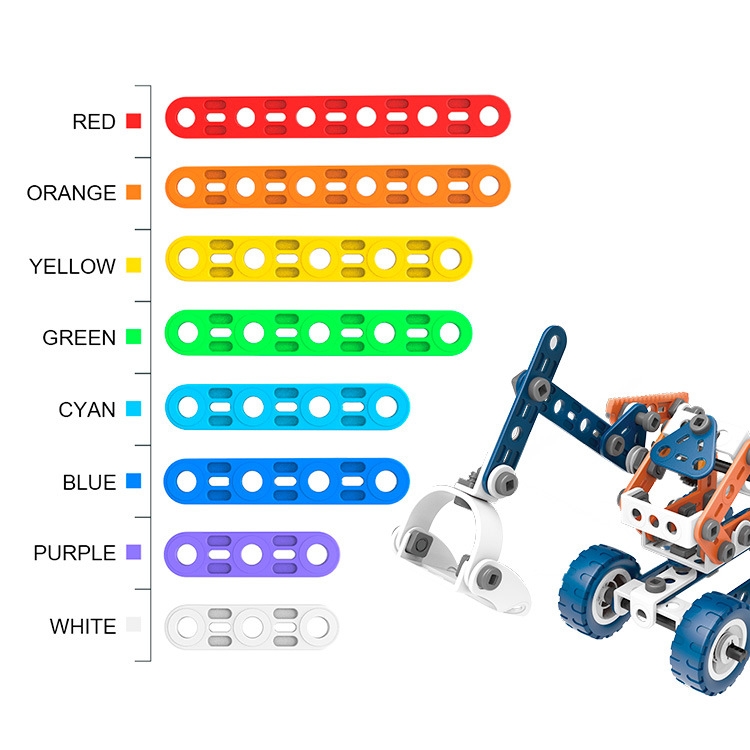 Cross-border early education children's building block toys creative assembly plastic nut desktop DIY assembly model pf Item Picture
