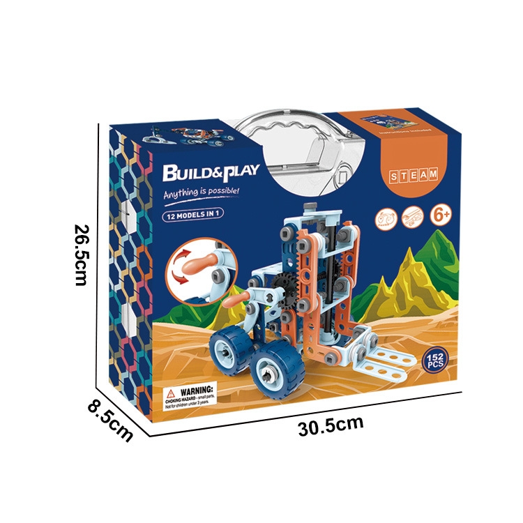 Cross-border early education children's building block toys creative assembly plastic nut desktop DIY assembly model pf details Picture