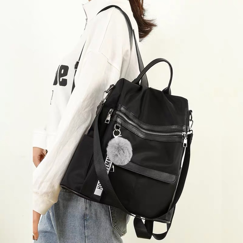 New large-capacity backpack for women, Korean style trendy rear pull anti-theft bag, versatile outdoor travel backpack, college student schoolbag Specification image