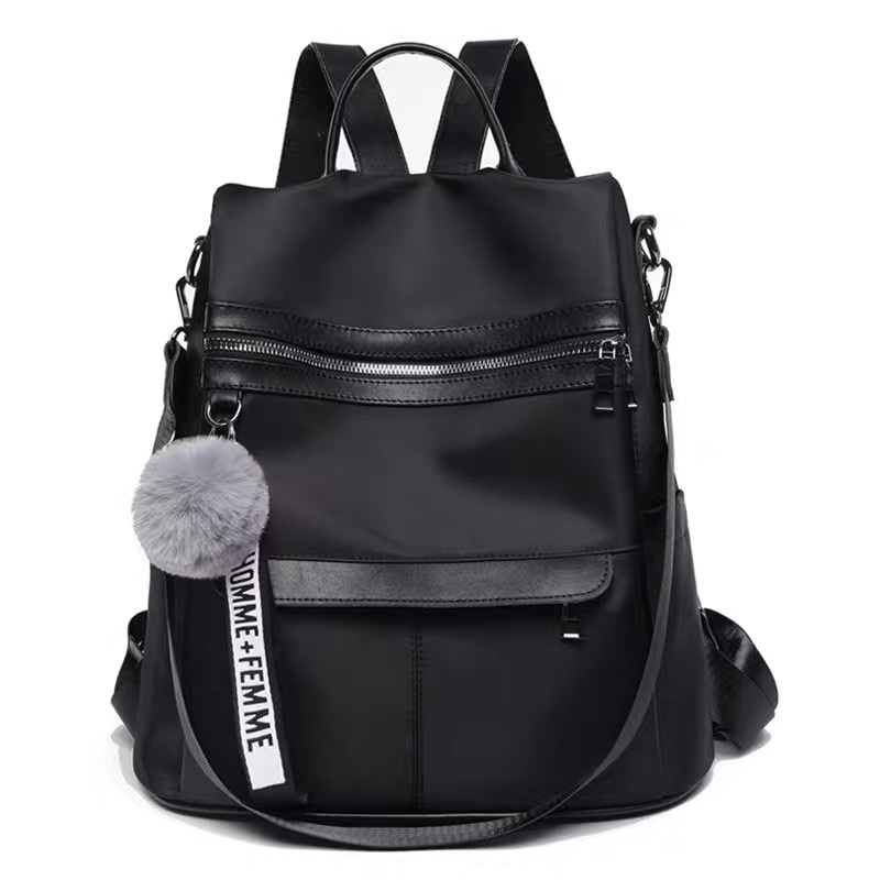 New large-capacity backpack for women, Korean style trendy rear pull anti-theft bag, versatile outdoor travel backpack, college student schoolbag Item Picture