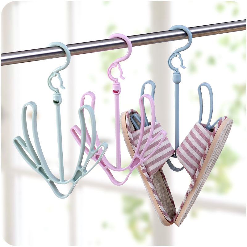 Double hook shoe rack multifunctional shoe rack plastic insolation shoe rack storage rack windproof double ditch air insolation rack