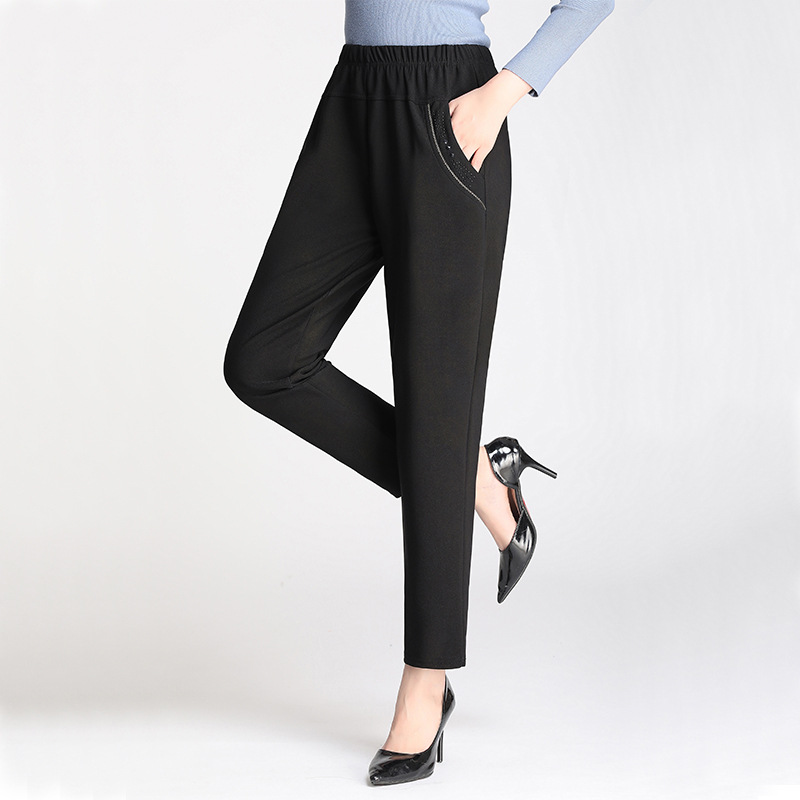 New autumn grandma pants for middle-aged and elderly women, original Pujiang women's pants, elastic waist casual pants, loose mom pants Application Scenario