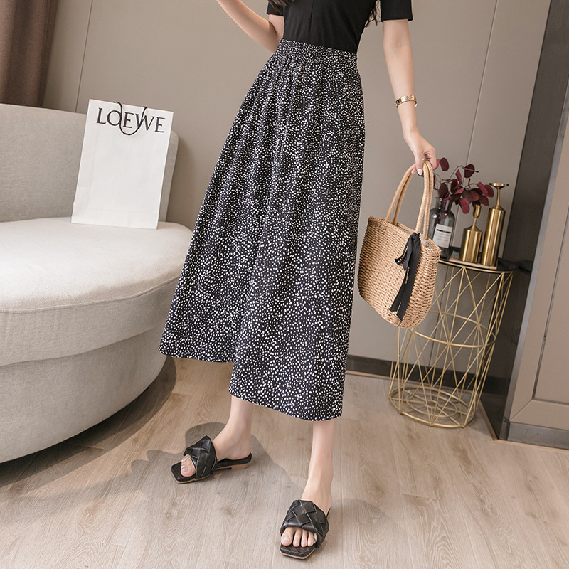 Daisy Skirt 20 New Women's high-waisted floral chiffon skirt Long new hip-hugging A-line skirt Specification image