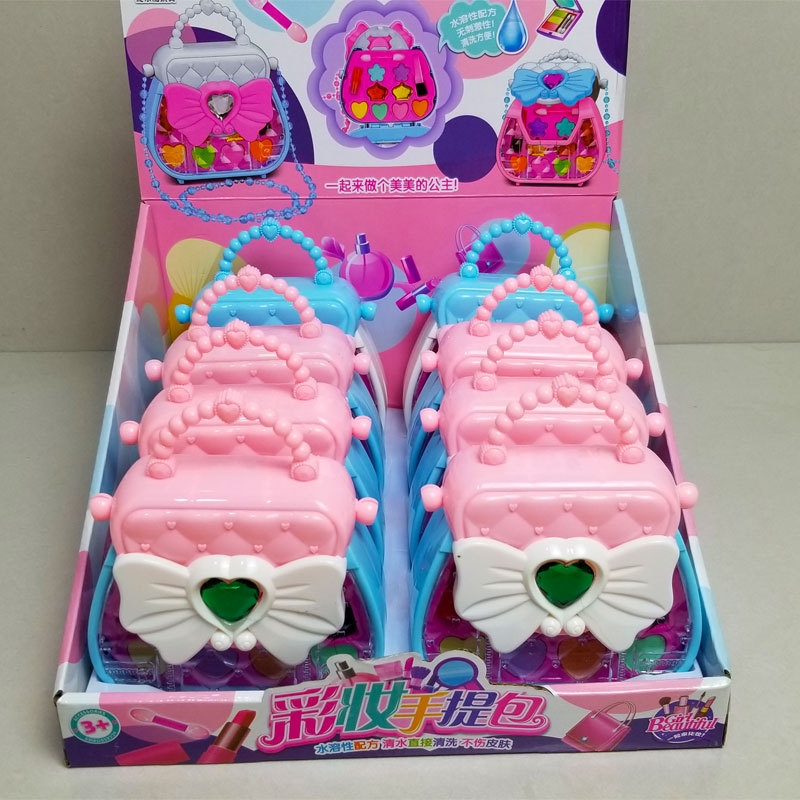 3377-9仿真卡通手提包彩妆玩女孩过家家具  打扮化妆装饰品套装