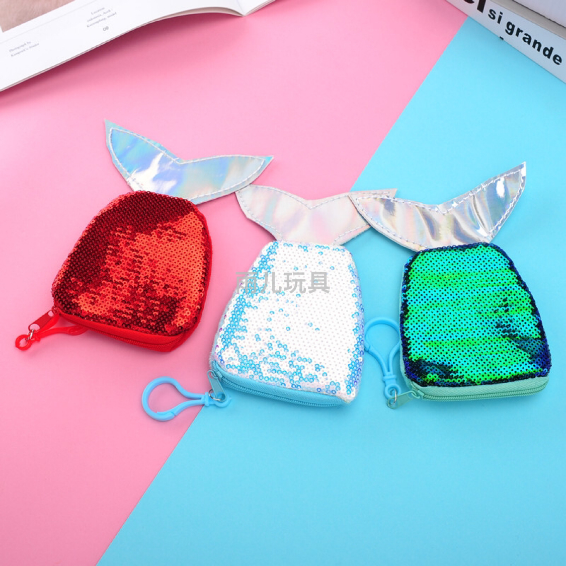 Sequined wallet, mermaid coin purse, children's coin purse, Korean version creative coin purse Item Picture