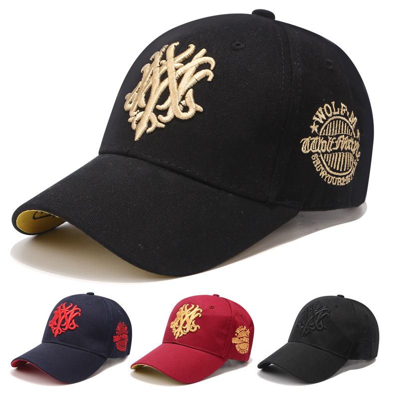 Men's summer outdoor sports sun protection baseball caps, women's adult curved brim caps, Korean couple caps, Wolf baseball caps