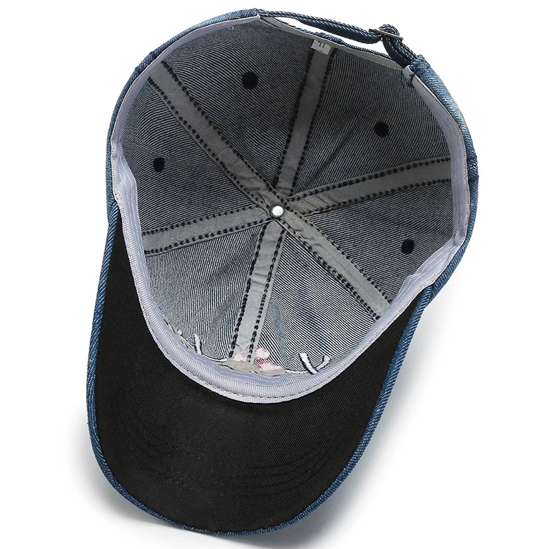 Seasonal simple washed hats, denim baseball caps, sun hats, trendy lettered baseball caps, spring and autumn sun hats Application Scenario