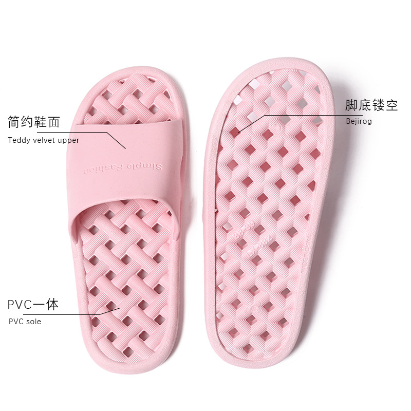 In 2021, new bathroom slippers for women, summer home couples, indoor household, leak-proof, anti-slip, quick-drying and cooling slippers for men Application Scenario