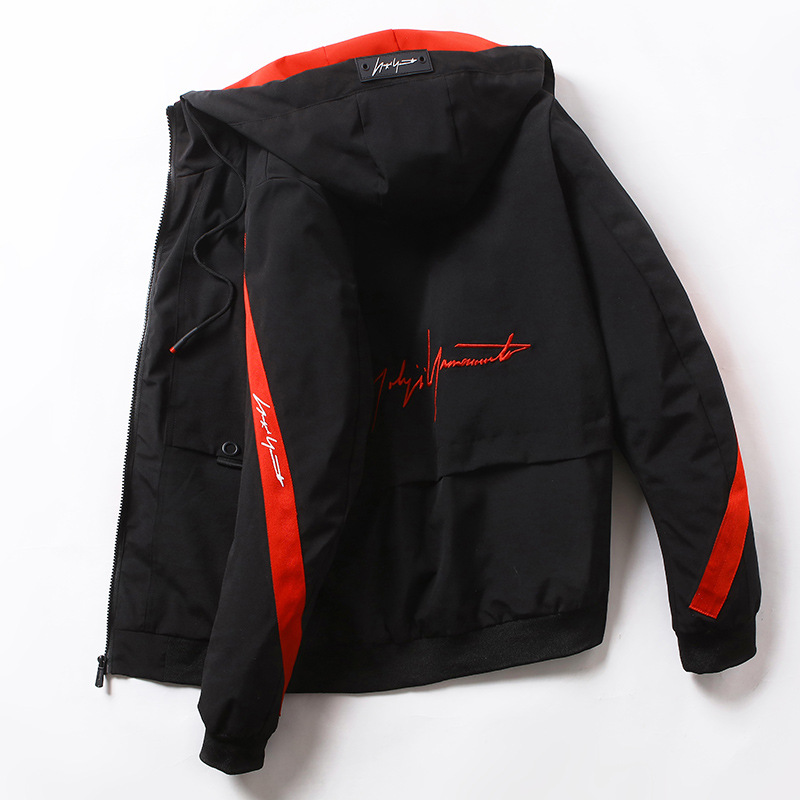 20 New Spring and Autumn hooded casual plus-size men's jacket for young students Specification image