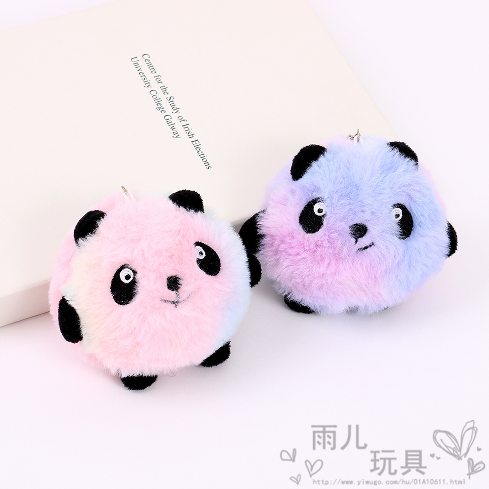 厂家直销新款毛绒熊猫公仔挂件公司礼品钥匙手机挂件毛绒玩具挂饰