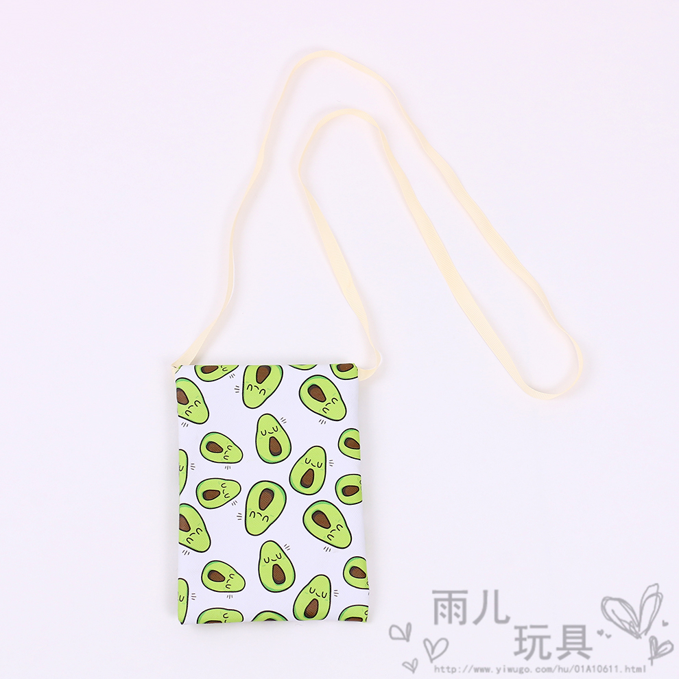 New creative children's fruit wallet, avocado phone case, mini accessory, phone crossbody zipper small bag Application Scenario