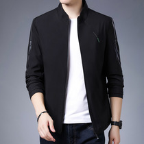 Spring and autumn new jacket men's baseball jacket stand collar sport jacket middle-aged men loose business jacket