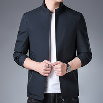 2021 New men's jacket slim collar jacket thin coat men's autumn leisure business Korean windbreaker