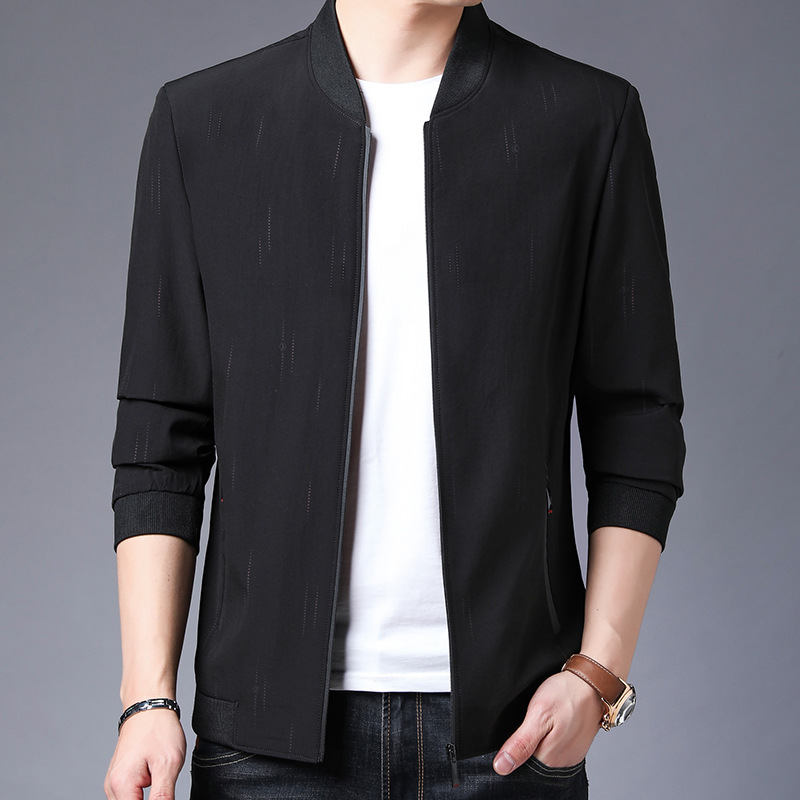 New thin men's casual jacket with baseball collar for spring and Autumn 2021