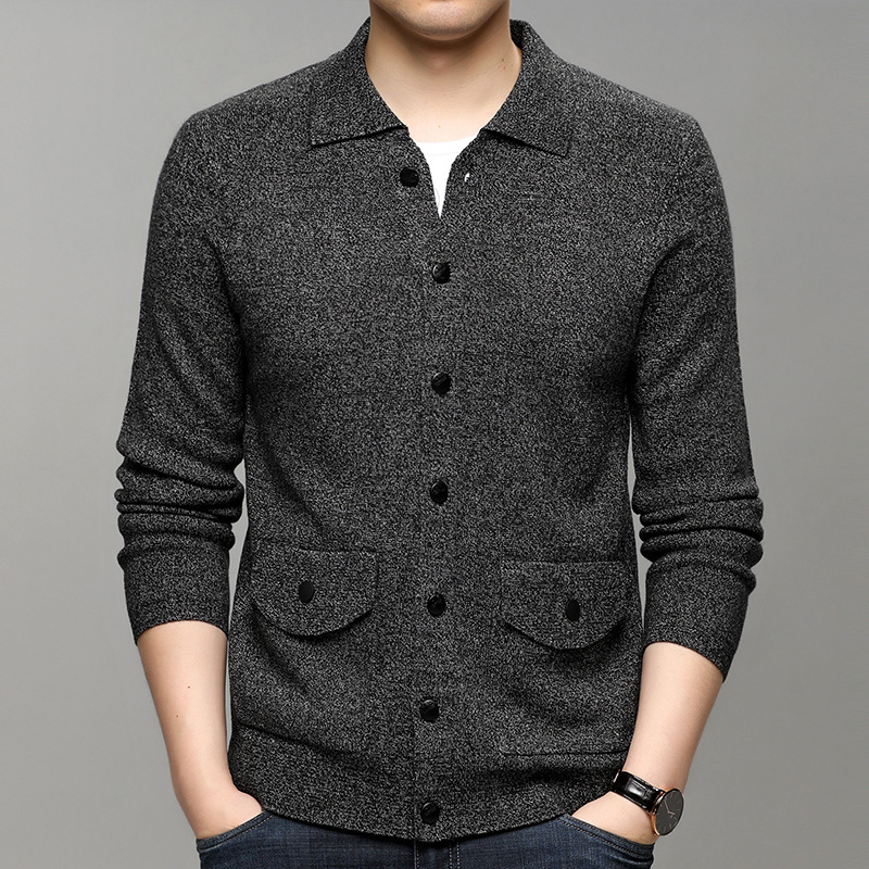 Cardigan men fall new youth sweater sweater men's fashion casual lapel button sweater tide coat