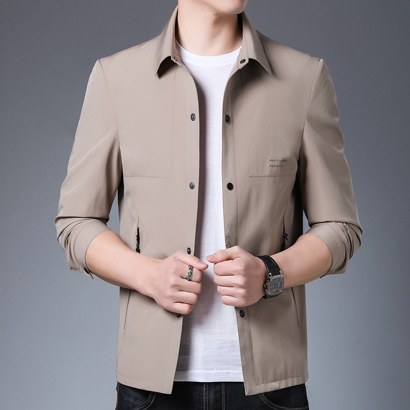 Spring and autumn new hot business jacket casual men baseball collar cardigan jacket Korean lapel young men