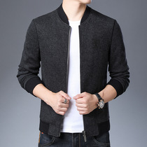 Jacket Men's autumn/winter new baseball jacket stand-up collar men's jacket winter jacket wool wool 2021