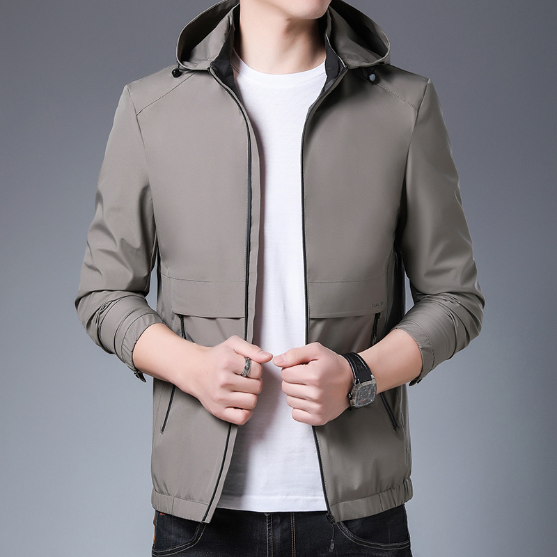 Spring and autumn 2021 New men's hooded jacket fashion casual men's clothing Korean youth fashion jacket
