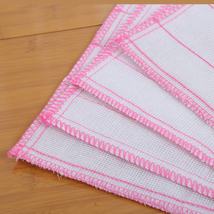 Non-stick oil-wood fiber four-layer red-edge dishcloth and rag details Picture