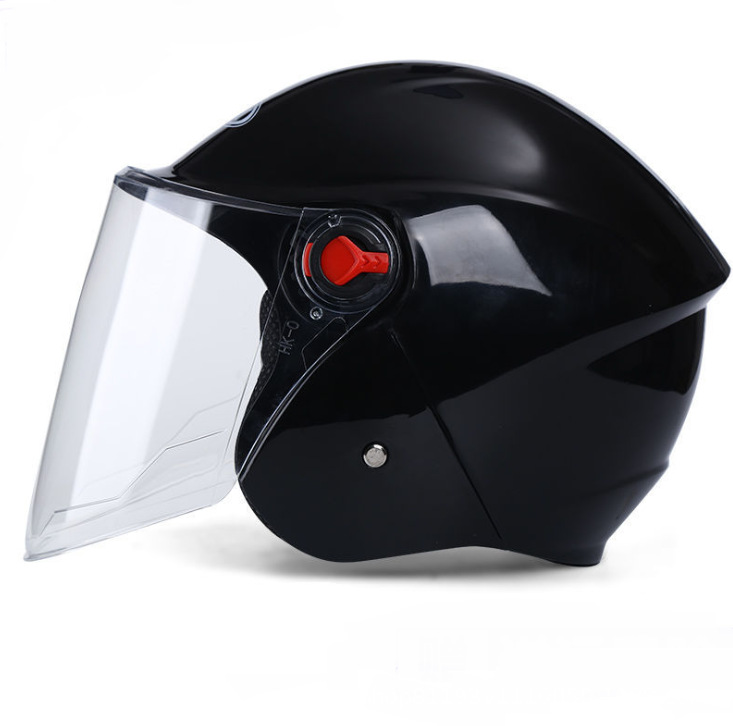 Factory wholesale electric bike helmets, motorcycle helmets, warm half helmets for spring, autumn and winter, anti-fog face masks, sponge linings Item Picture