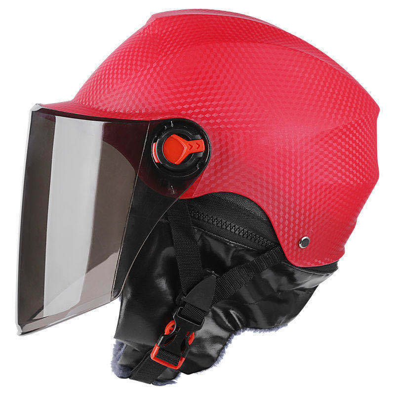 Frosted and embossed safety helmets for motorcycles and electric bikes, suitable for all seasons - summer, autumn and winter. [Gift customization available] details Picture