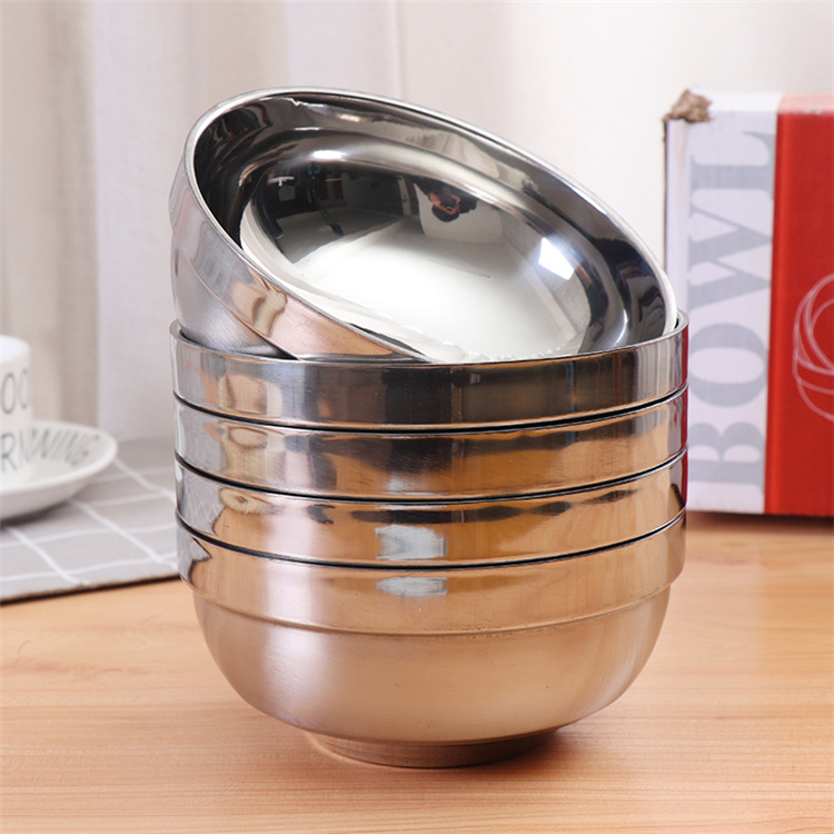 Stainless steel double insulated bowl 13/14/15cm household double insulated stainless steel bowl