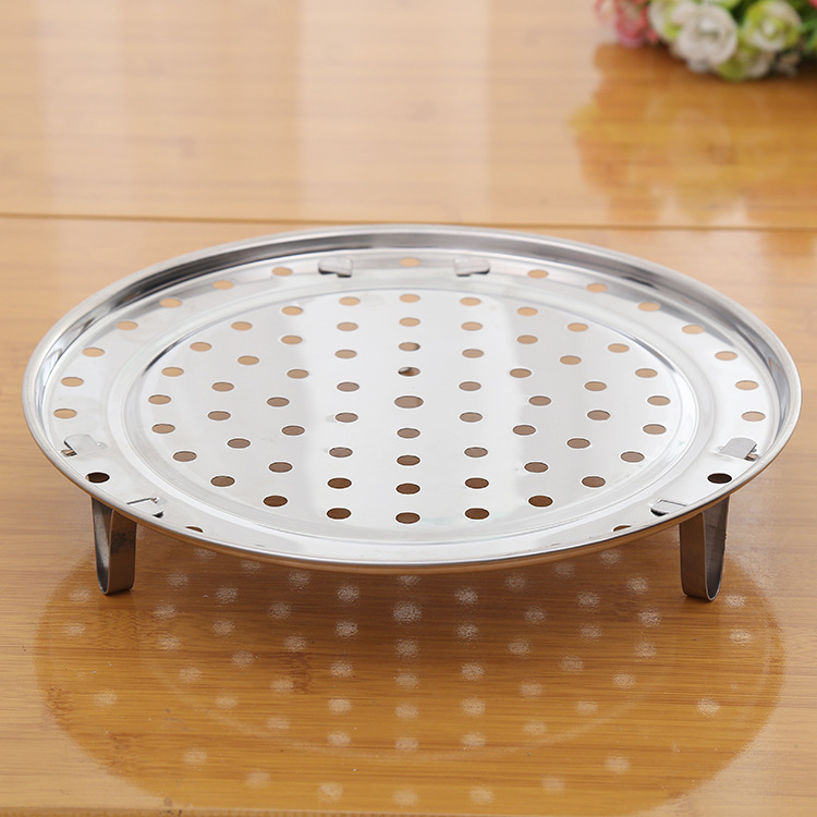 Multi-functional stainless steel steaming rack, kitchen three-legged steaming plate, steamed buns, mantou, steaming dish rack, water-proof rack, steamer, steaming slices