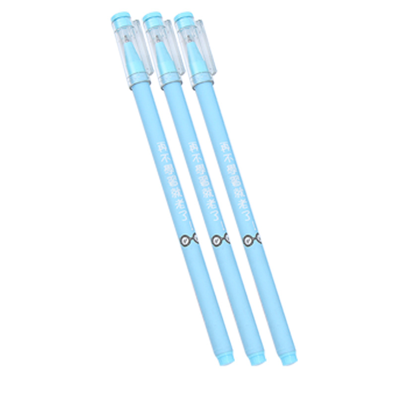 2020 New creative, personalized, and outstanding student full-needle gel pen, funny text plastic signature pen direct supply from the manufacturer Item Picture