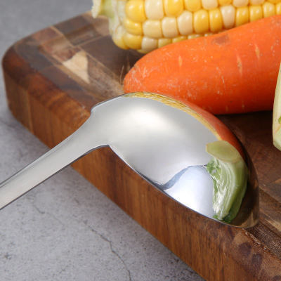 Manufacturer's in-stock stainless steel creative wall-mounted hot pot soup spoons, strainers, multi-functional household polished hot pot soup shells details Picture