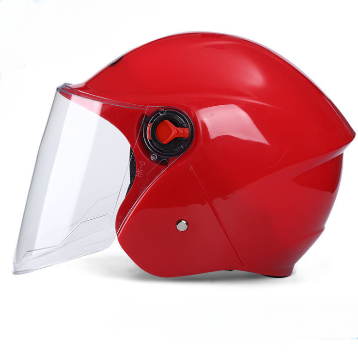 Factory wholesale electric bike helmets, motorcycle helmets, warm half helmets for spring, autumn and winter, anti-fog face masks, sponge linings Specification image