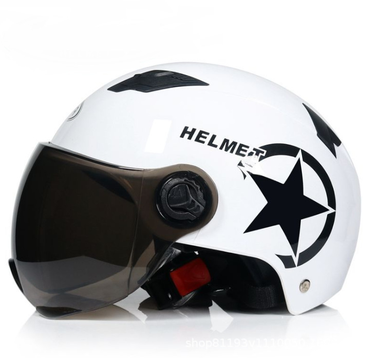 Harley-davidson summer helmet for both men and women, all-season motorcycle riding half helmet safety helmet, breathable and lightweight