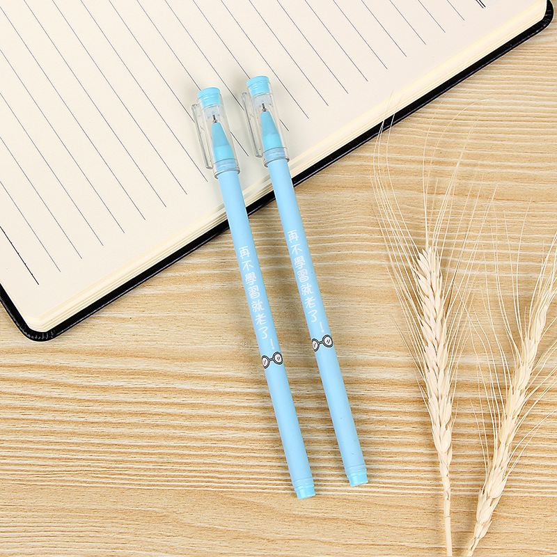 2020 New creative, personalized, and outstanding student full-needle gel pen, funny text plastic signature pen direct supply from the manufacturer Specification image