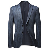 Boutique trend suit spring new suit men stripe slim young men in small suit versatile leisure single west