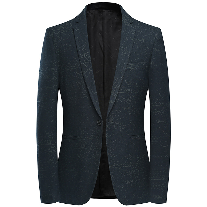 Boutique trend suit male spring and autumn men's leisure suit middle-aged and young Korean slim small suit suit coat male