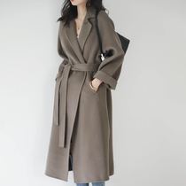 Double-sided cashmere coat women's mid - long 2021 new over-the-knee fashion high-end wool coat loose wholesale