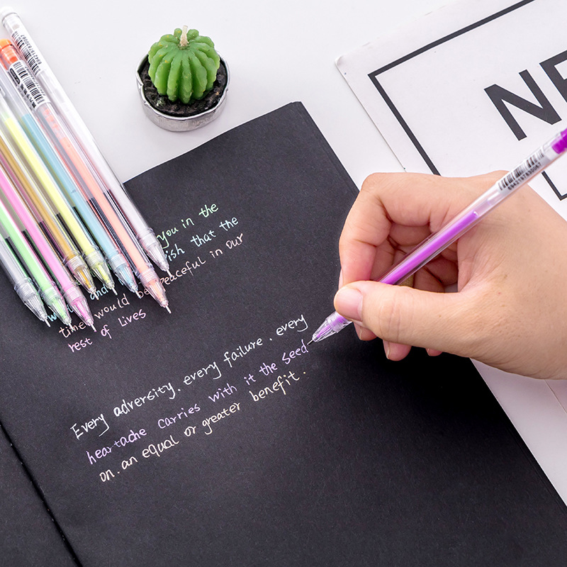 High-gloss colored planner pens, special planner pens, colored doodle pens, student prizes, gel pens, stationery wholesale Specification image