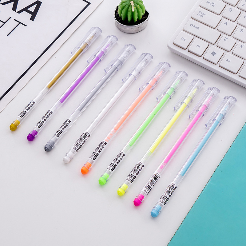 High-gloss colored planner pens, special planner pens, colored doodle pens, student prizes, gel pens, stationery wholesale