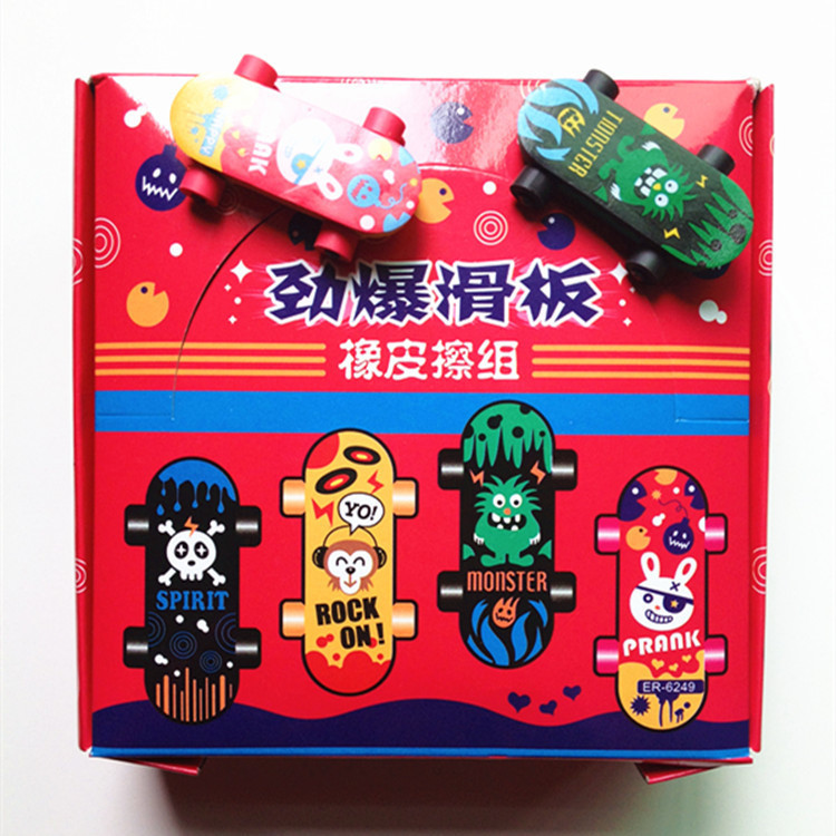 Wholesale manufacturer of creative cartoon scooters, cute erasers, student erasers, stationery and school supplies Item Picture