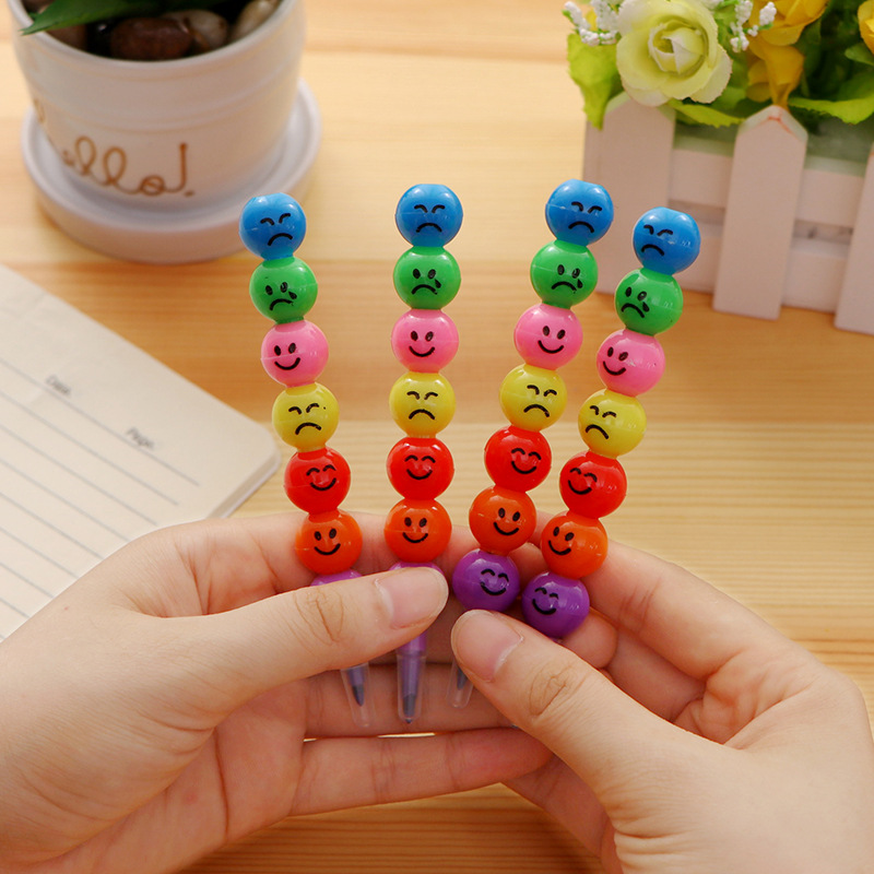 Creative 7-section Expression sugar-coated haws, pencils, crayons, student pencils, stationery, school supplies wholesale manufacturer details Picture