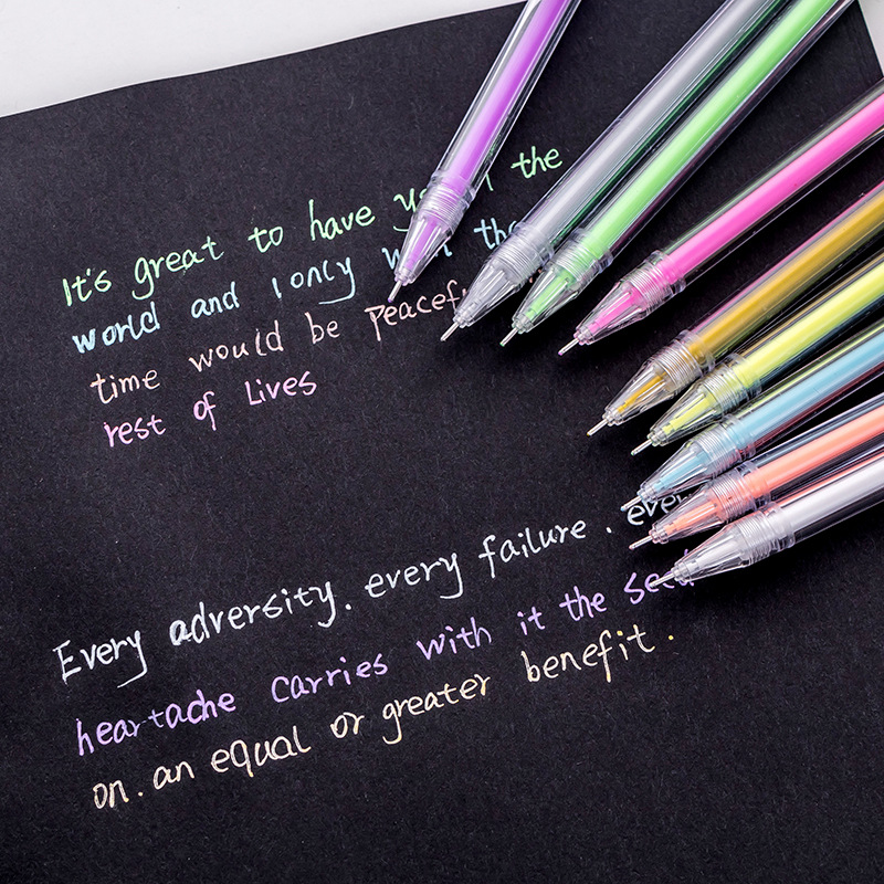High-gloss colored planner pens, special planner pens, colored doodle pens, student prizes, gel pens, stationery wholesale details Picture